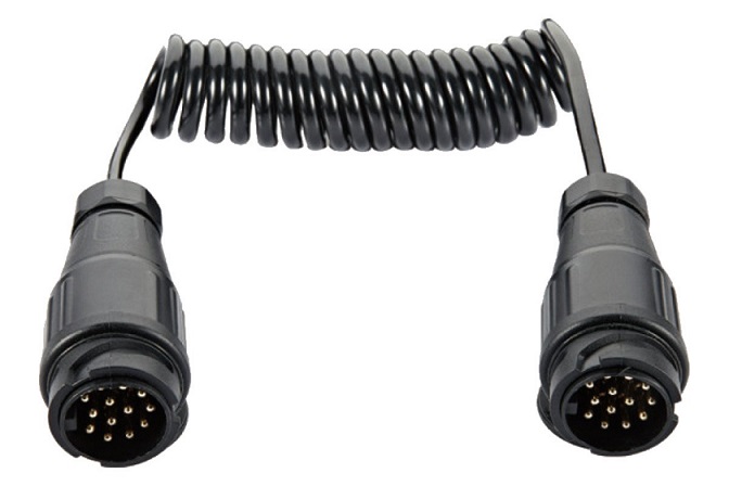 Propojovací kabel spirálový 2 x 13-pin,  plastové zástrčky