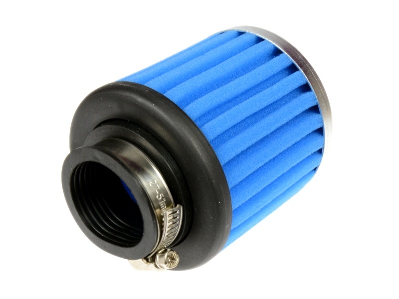 Vzduchový filtr  tuning - molitan - rovný modrý 36 mm