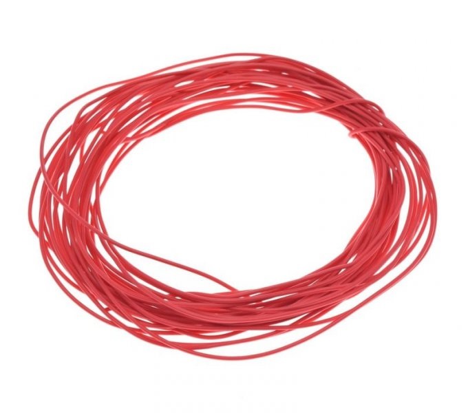 kabel vodič 1 mm2 - červený