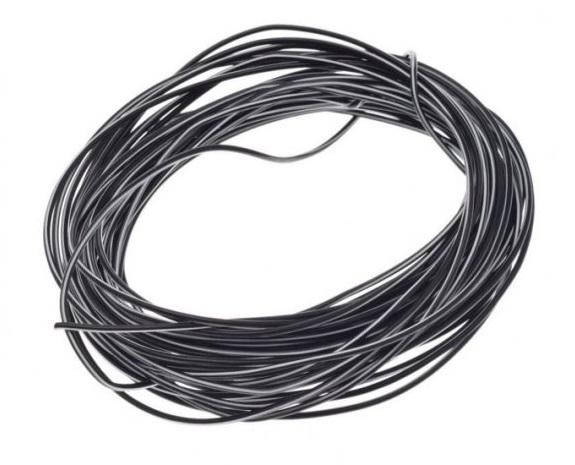 kabel vodič 1 mm2 - černo/bílý