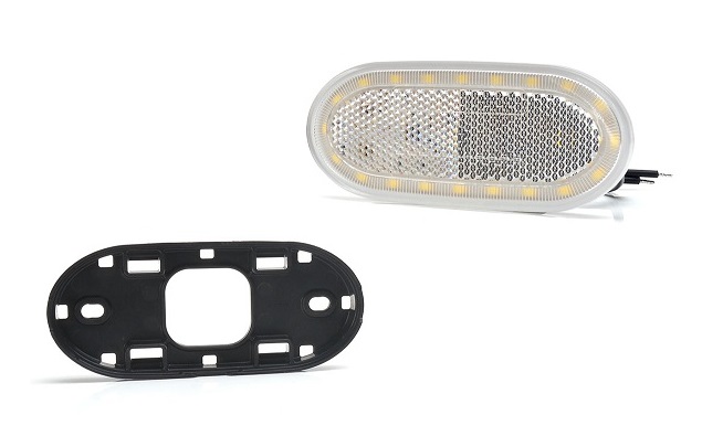 Světlo poziční LED bílé 12/24V WAS  W197 kabel SNAP IN 2,5 m