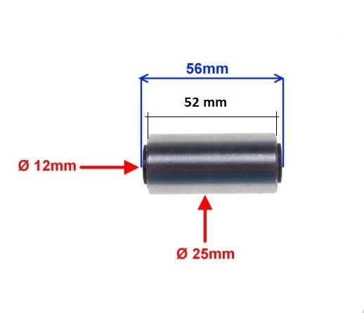 silentblok 25x12x56 /52 mm