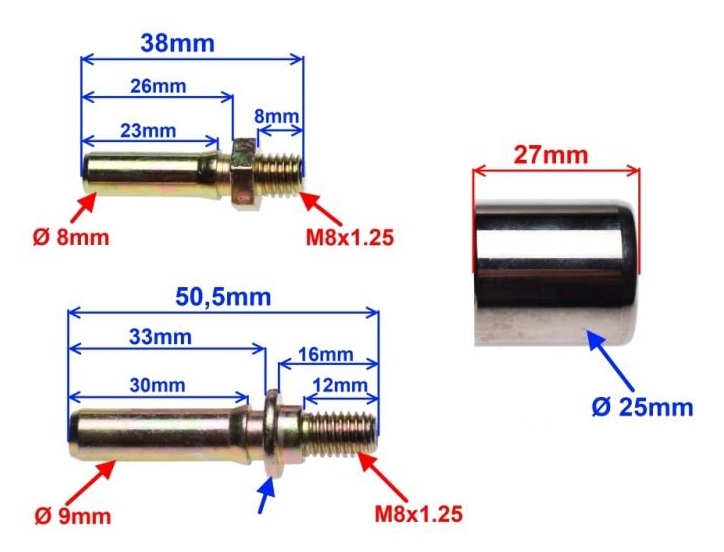 Opravná sada brzdového třmenu 25 mm - dvoupístkový 