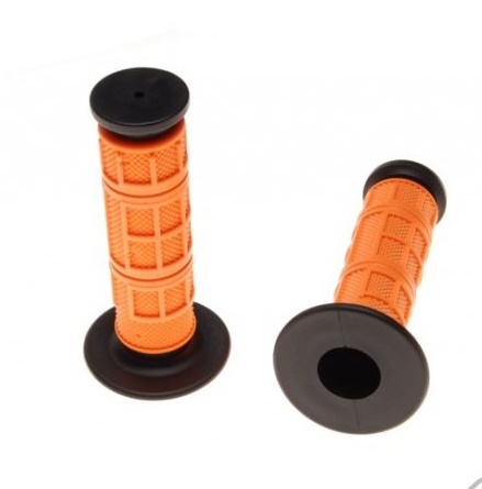gripy řídítek černo-oranžové 22/25mm délka 124 mm