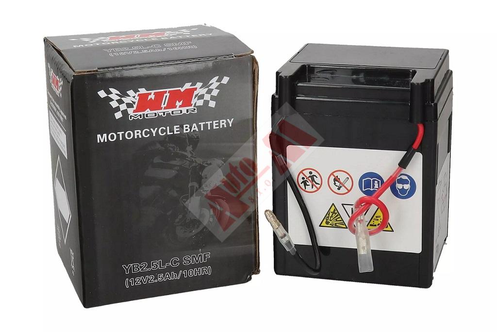 baterie akumulátor YB2,5L-C SMF WM MOTOR 2,5Ah , 20 A,   L 80 x š 70 x v 105 mm