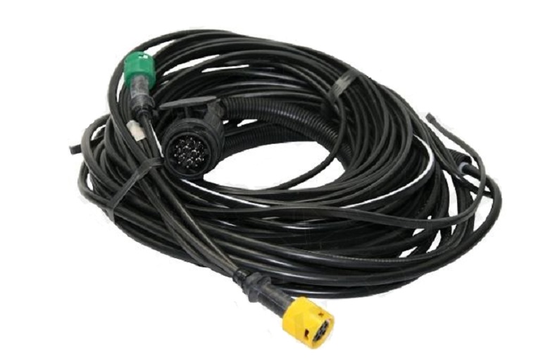Kabeláž 8,00 m + zásuvka 13-pin - konektory Plug-in ,přední vývod  Snap-in