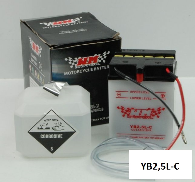 baterie- akumulátor YB2,5L-C WM MOTOR