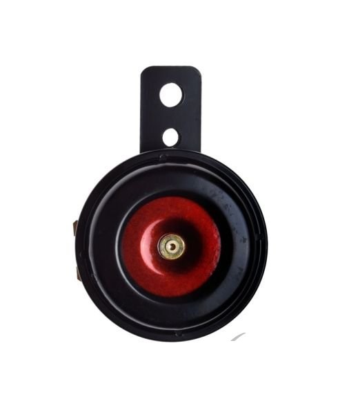 Klakson houkačka 70 mm 12V 100 dB - černo/červený + seřizování tónu
