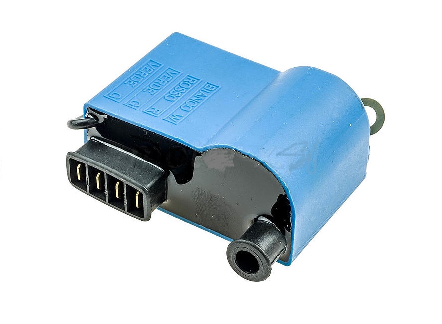 zapalovací cívka s CDI modulem VESPA, PIAGGIO, GILERA 4 piny + kabel modrá