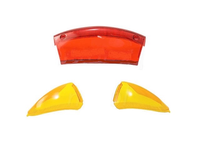 sklo zadního světlometu - oranžové hladké blikače  YUKI /Barton  / Longjia XT50Q