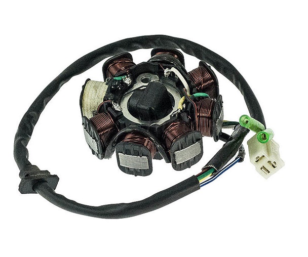 stator zapalování  8 cívek/ 3 konektory / 5 kabelů  152QMI/157QMJ (GY6 125-150) 