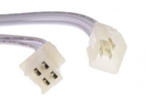 opravný konektor 4 pinový - konektor samec a samice s kabeláží