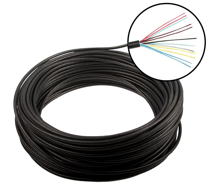 kabeláž kabel 13 žilový 12x1 + 1x1,5 mm - gumový plášť