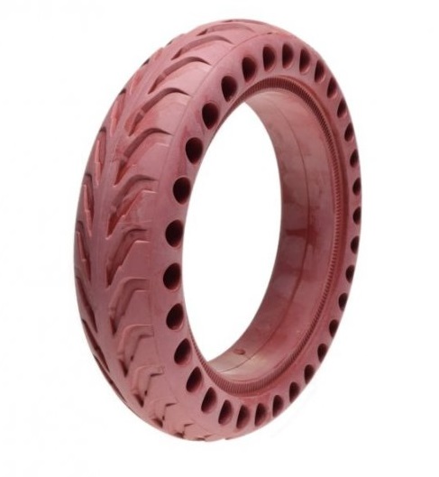 pneu plášť plný 8 1/2 x 2 / 8,50x2 /pneumatika bezdušová koloběžky - červená