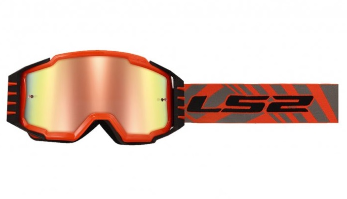 motocyklové brýle LS2 CHARGER PRO - oranžové