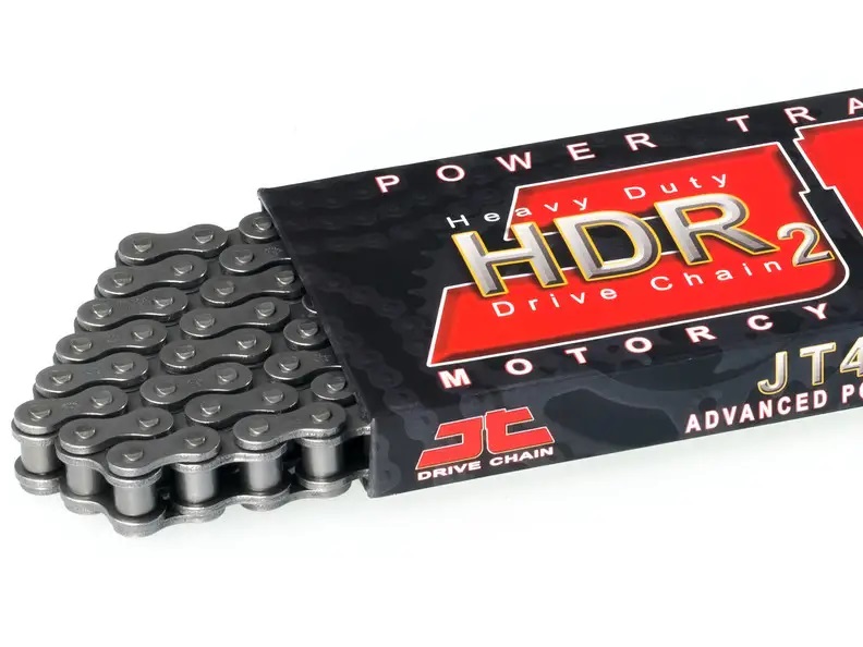 řetěz moto JT HDR2  428D 140čl - black steel