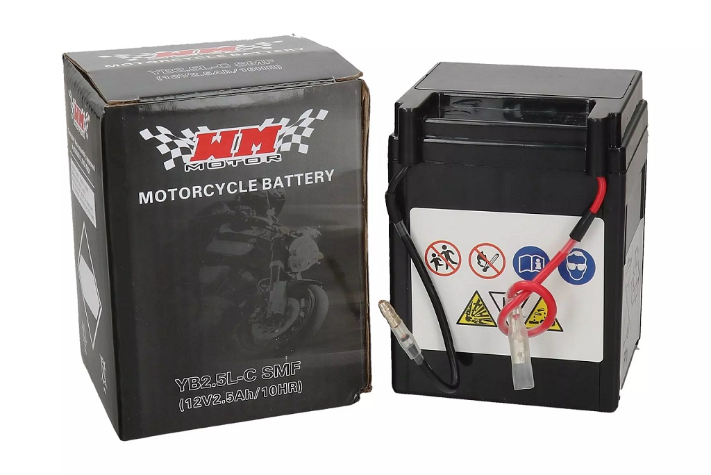 baterie akumulátor YB2,5L-C SMF WM MOTOR 2,5Ah , 20 A,   L 80 x š 70 x v 105 mm